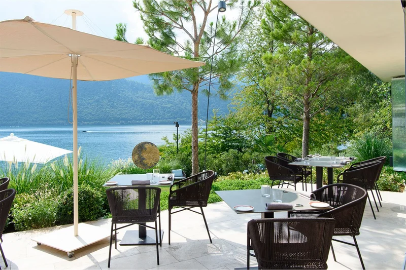 Panoramic lake views from Cannavacciuolo by the Lake terrace